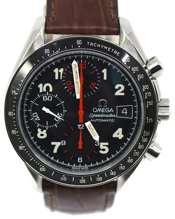 Omega Speedmaster "Japan Edition" 39MM Black Dial Leather Strap (3513.53)