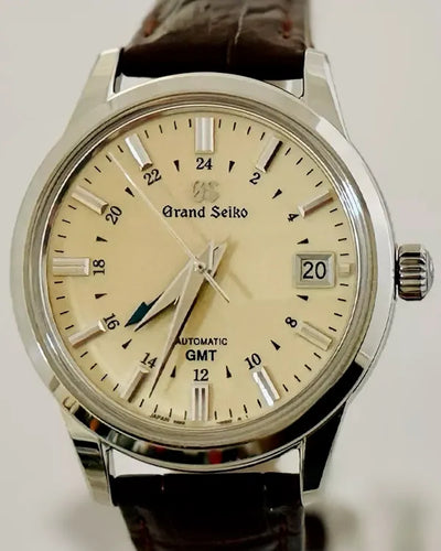 2024 Grand Seiko Elegance Collection GMT 39.5MM Beige Dial Leather Strap (SBGM221)