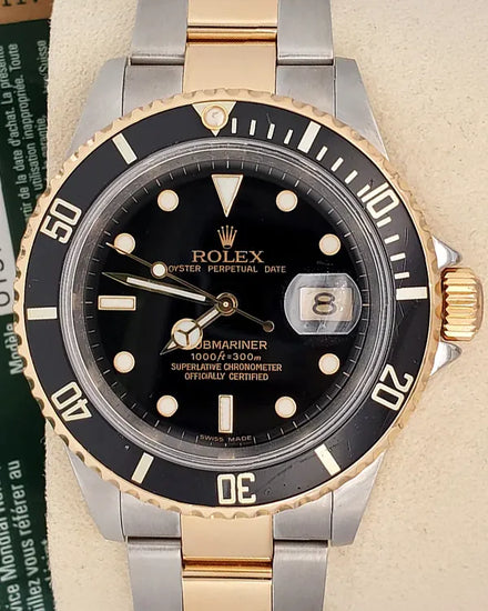 2008 Rolex Submariner Date 40MM Black Dial Two-Tone Oyster Bracelet (16613LN)