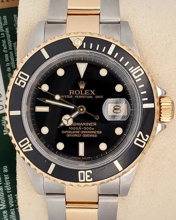2008 Rolex Submariner Date 40MM Black Dial Two-Tone Oyster Bracelet (116613LN)