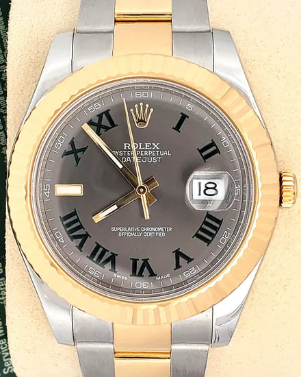 2013 Rolex Datejust II "Wimbledon" 41MM Slate Dial Two-Tone Oyster Bracelet (116333)