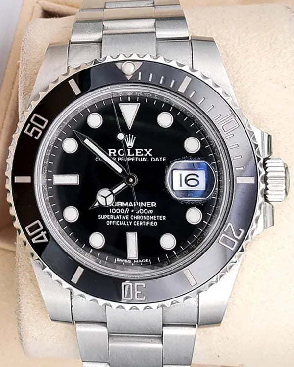 2015 Rolex Submariner Date 40MM Black Dial Oyster Bracelet (116610LN)