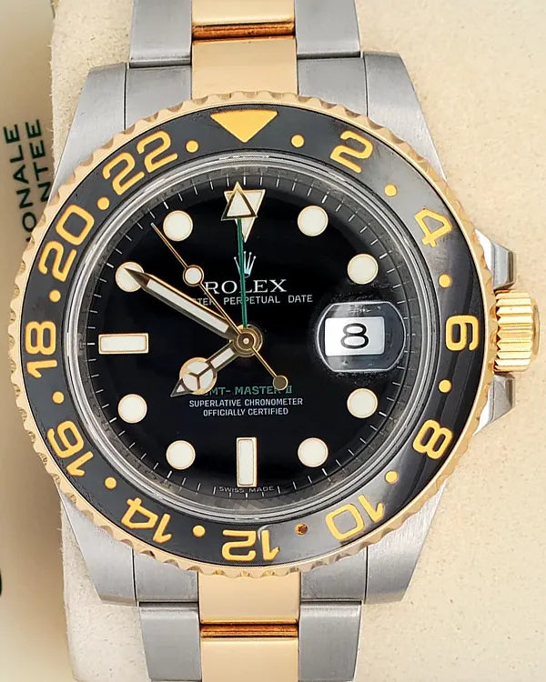 2006 Rolex GMT-Master II 40MM Black Dial Two-Tone Oyster Bracelet (116713LN)