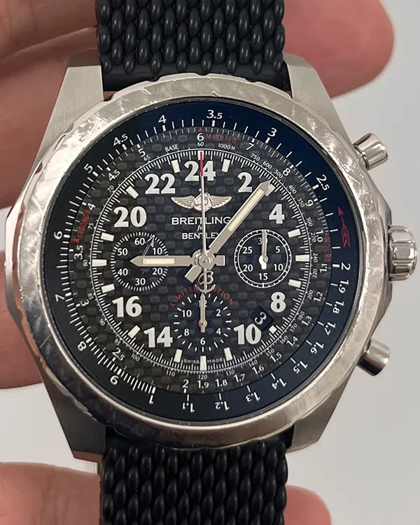 Breitling Bentley L.E. 49MM Carbon Fiber Dial Rubber Strap (AB0220)