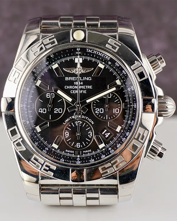2016 Breitling Chronomat "Japan Edition" L.E. 44MM Black Dial Steel Bracelet (AB0111)