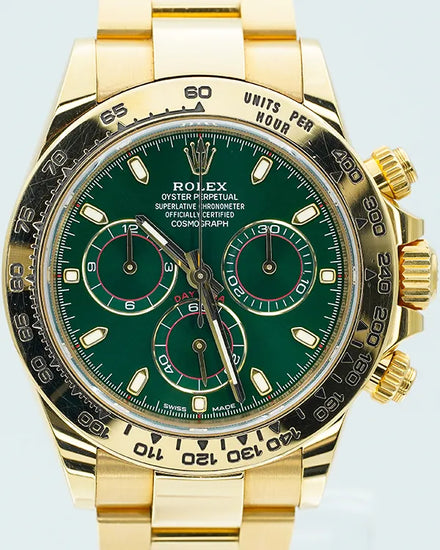 2020 Rolex Cosmograph Daytona "John Mayer" 40MM Green Dial Yellow Gold Oyster Bracelet (116508)