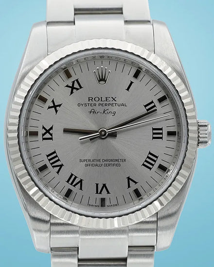 2007 Rolex Air-King 34MM Silver Dial Oyster Bracelet (114234)