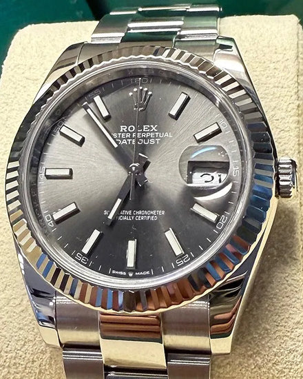 2023 Rolex Datejust 41MM Grey Dial Oyster Bracelet (126334)