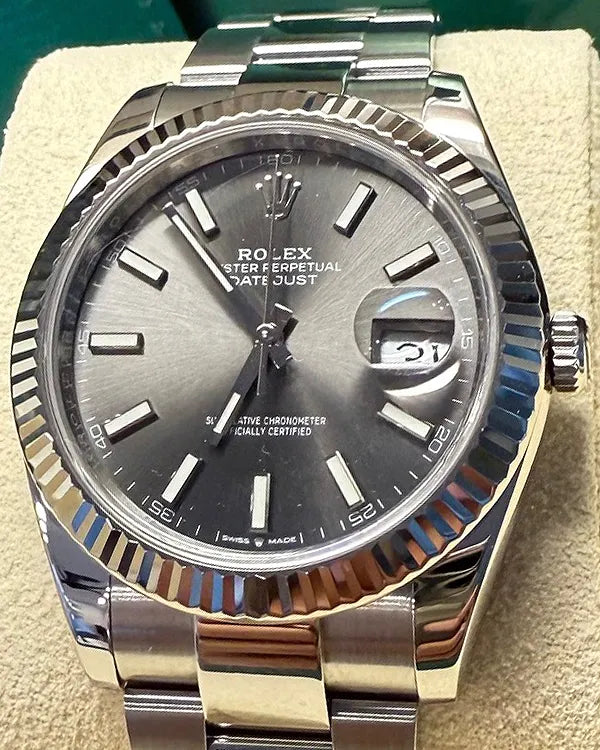 2023 Rolex Datejust 41MM Grey Dial Oyster Bracelet (126334)