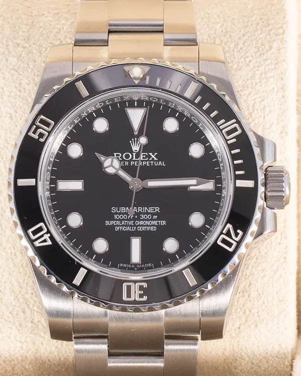2016 Rolex Submariner No Date 40MM Black Dial Oyster Bracelet (114060)