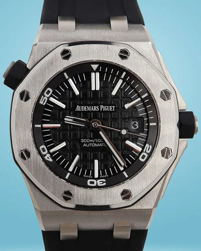 2011 Audemars Piguet Royal Oak Offshore Diver 42MM Black Dial Rubber Strap (15703ST.OO.A002CA.01)