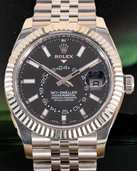 2018 Rolex Sky-Dweller 42MM Black Dial Jubilee Bracelet (326934)