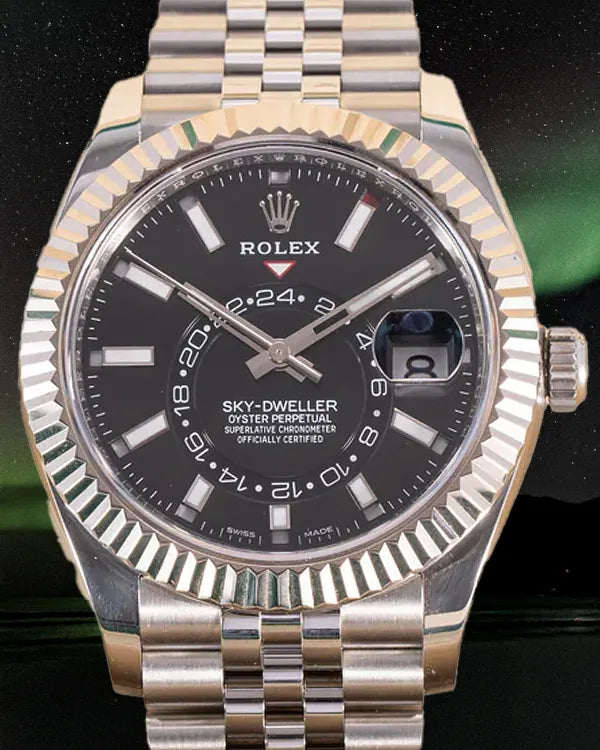 2018 Rolex Sky-Dweller 42MM Black Dial Jubilee Bracelet (326934)
