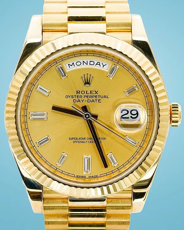 Rolex Day-Date 40MM Champagne Dial Yellow Gold President Bracelet (228238)