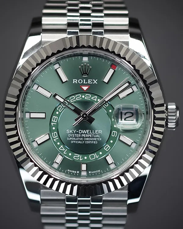 2024 Rolex Sky-Dweller 42MM Green Dial Jubilee Bracelet (336934)