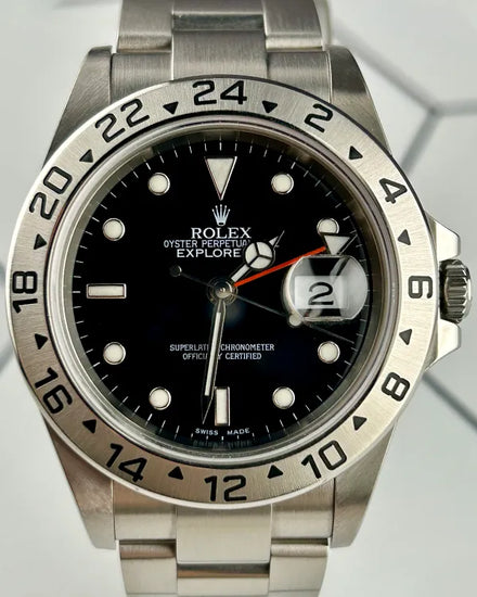 Rolex Explorer II 40MM Black Dial Oyster Bracelet (16570)