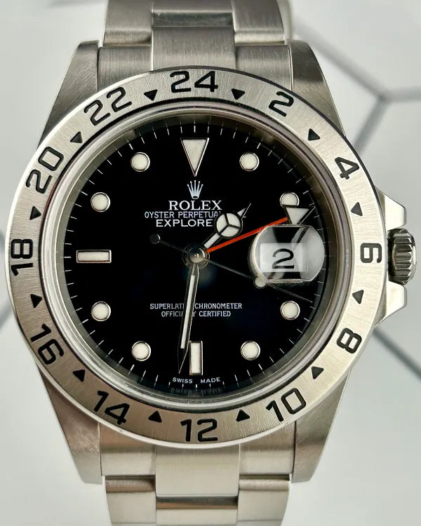 Rolex Explorer II 40MM Black Dial Oyster Bracelet (16570)