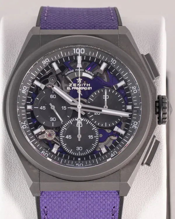 2023 Zenith Defy 44MM Purple Dial Textile/Rubber Strap (97.9001.9004/80.R922)
