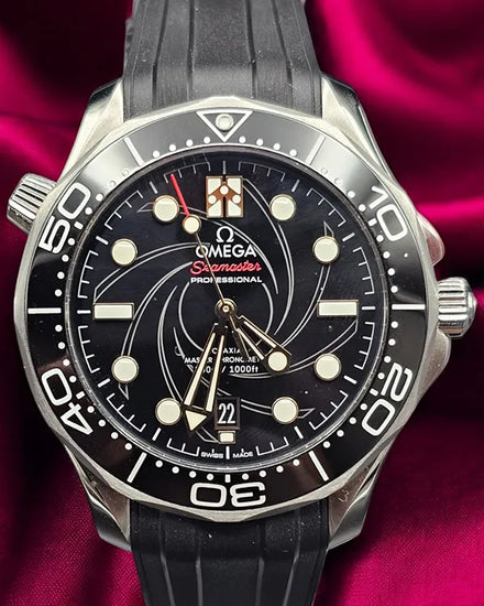 2021 Omega Seamaster Diver 300M "James Bond" L.E. 42MM Black Dial Rubber Strap (210.22.42.20.01.004)