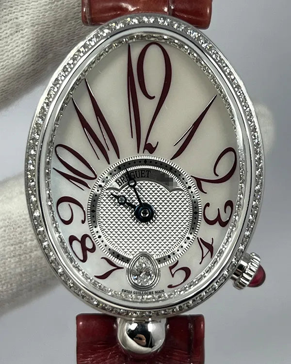 2025 Breguet Reine De Naples 36.5MM White Dial Leather Bracelet  (8918BB/5P/964/D00D)