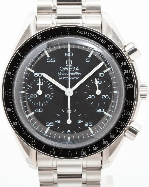 Omega Speedmaster Reduced 39MM Black Dial Steel Bracelet (3510.5)