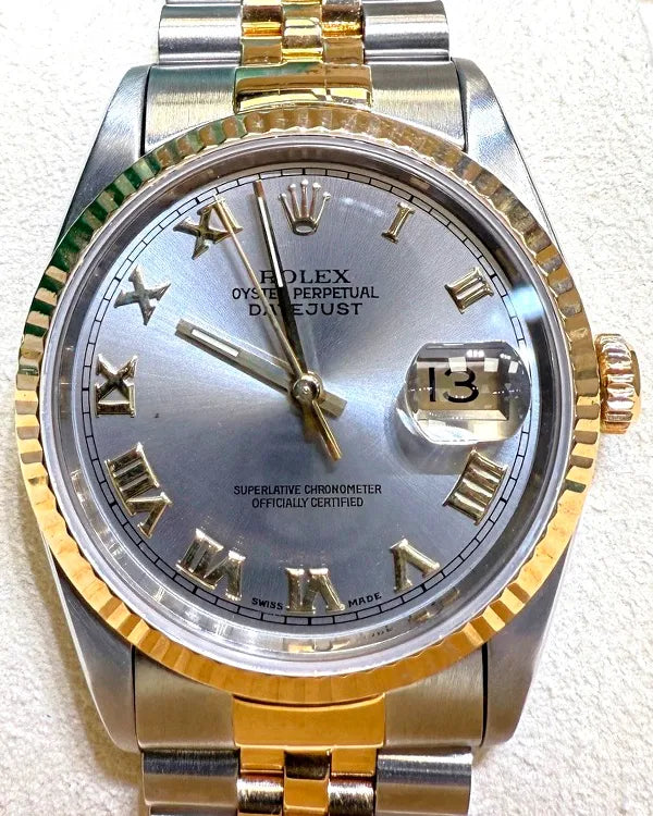 Rolex Datejust 36MM Silver Dial Two-Tone Jubilee Bracelet (16233)