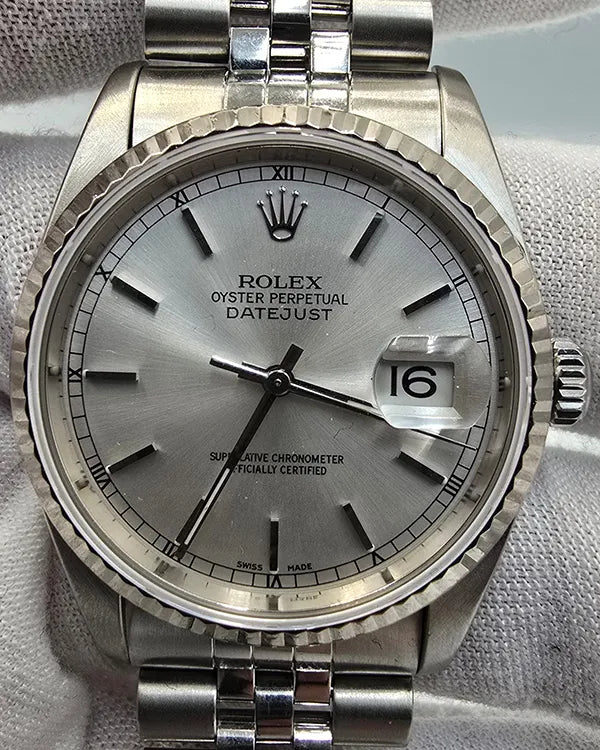 2005 (F serial) Rolex Datejust 36MM Silver Dial Jubilee Bracelet (16234)