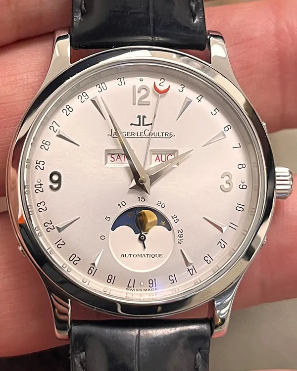 Jaeger-LeCoultre Triple Date 37MM Silver Dial Leather Strap (140.8.98.S)