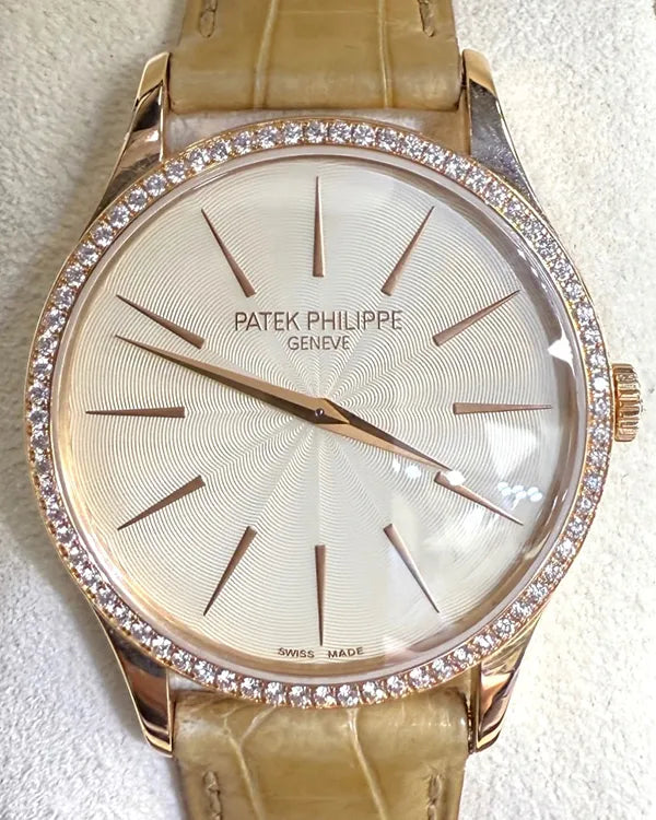 2015 Patek Philippe Calatrava 33MM Cream Dial Leather Strap (4897R-010)