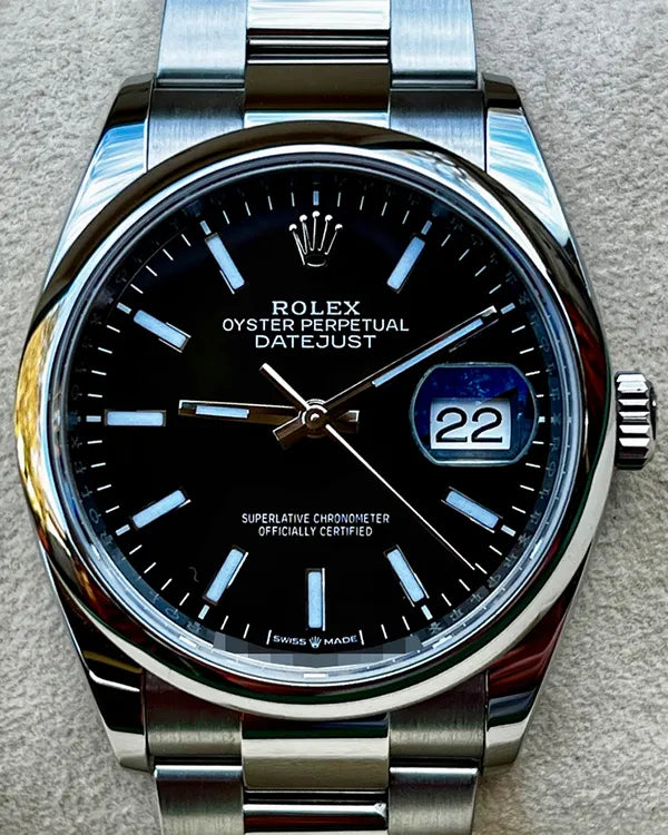 2020 Rolex Datejust 36MM Black Dial Steel Bracelet (126200)