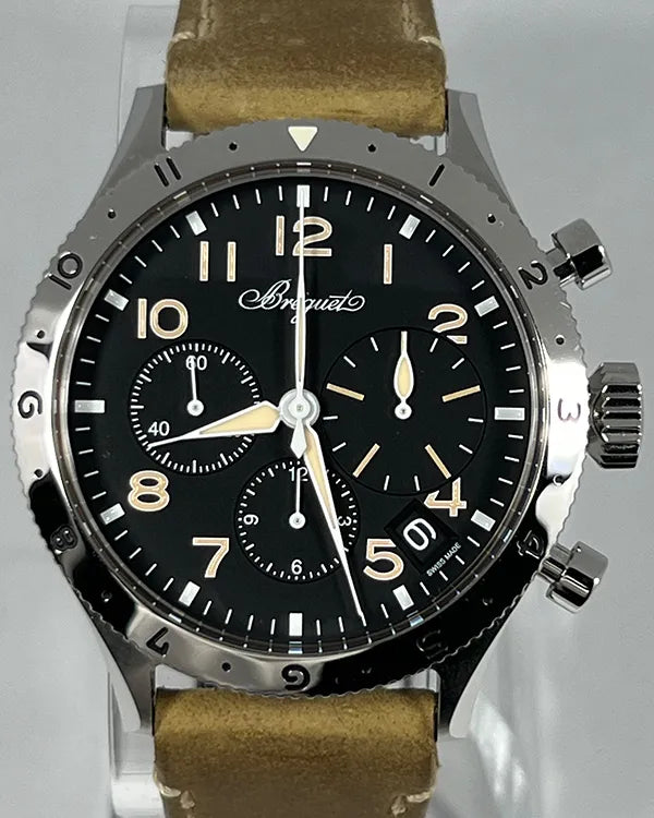 2025 Breguet Type XX Flyback Chronograph 42MM Black Dial Leather Strap (2067ST/92/3WU)