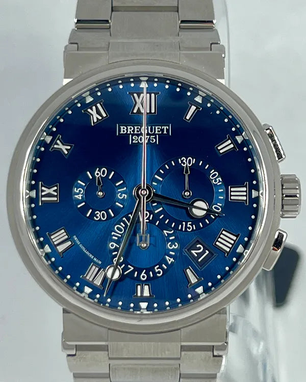 2025 Breguet Marine 42.3MM Blue Dial Titanium Bracelet (5527TI/Y1/TW0)