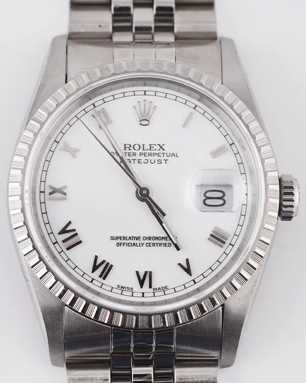 Rolex Datejust 36MM White Dial Jubilee Bracelet (16220)