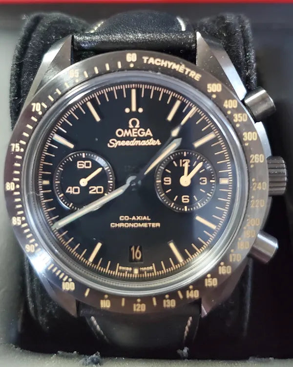 2023 Omega Speedmaster Dark Side of the Moon Vintage Black 44.25MM Black Dial Leather Strap (311.92.44.51.01.006)