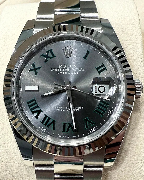 2024 Rolex Datejust "Wimbledon" 41MM Slate Dial Jubilee Bracelet (126334)