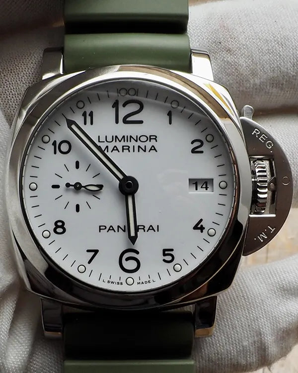 2016 Panerai Luminor Marina 1950 3 Days 42MM White Dial Rubber Strap (PAM00523)