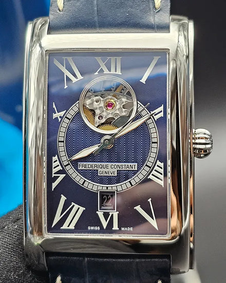 No Reserve - Frederique Constant Classics 47MM Blue Dial Leather Strap (FC-315DNS4C26)