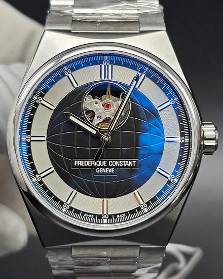 No Reserve - Frederique Constant Highlife Heart Beat 41MM Black Dial Steel Bracelet (FC-310BS4NH6B)