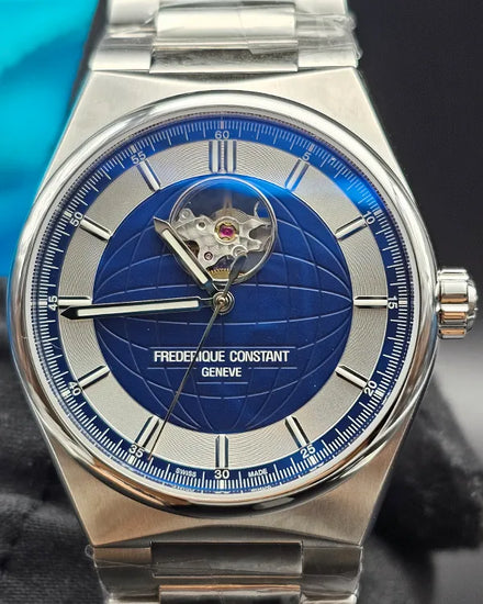 No Reserve - Frederique Constant Highlife Heart Beat 41MM Blue Dial Steel Bracelet (FC-310NS4NH6B)