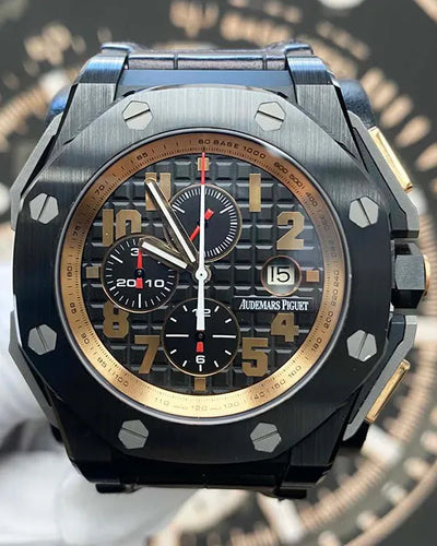 Audemars Piguet Royal Oak Offshore "Arnold Schwarzenegger" L.E. 48MM Black Dial Leather Strap (26378IO.OO.A001KE.01)