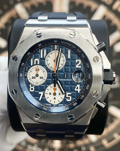 2017 Audemars Piguet Royal Oak Offshore "Navy" 42MM Blue Dial Rubber Strap (26470ST.OO.A027CA.01)