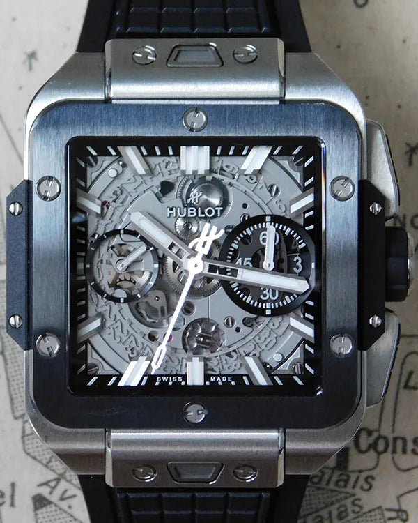 2022 Hublot Square Bang Unico 42MM Skeleton Dial Rubber Strap (821.NM.0170.RX)