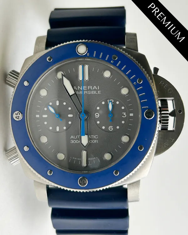No Reserve - 2019 Panerai Submersible "Guillaume Nery" L.E. 47MM Grey Dial Rubber Strap (PAM00982)