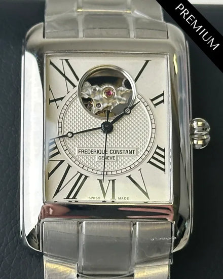 No Reserve - Frederique Constant Classics "Heartbeat" 33.3MM Silver Dial Steel Bracelet (FC-310MC4S36B)