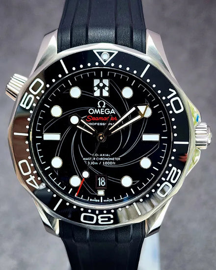 2024 Omega Seamaster Diver 300M "James Bond" L.E. 42MM Black Dial Rubber Strap (210.22.42.20.01.004)