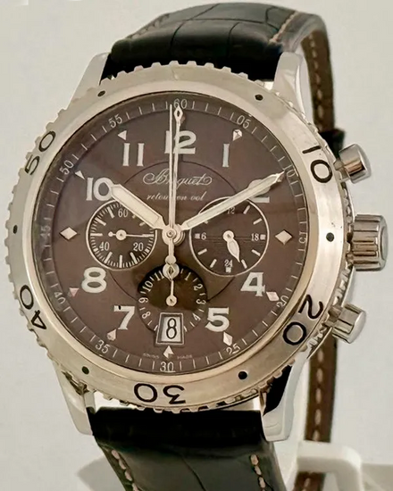 2007 Breguet Type XXI Flyback Chronograph 42.5MM Gray Dial Leather Strap (3810ST)