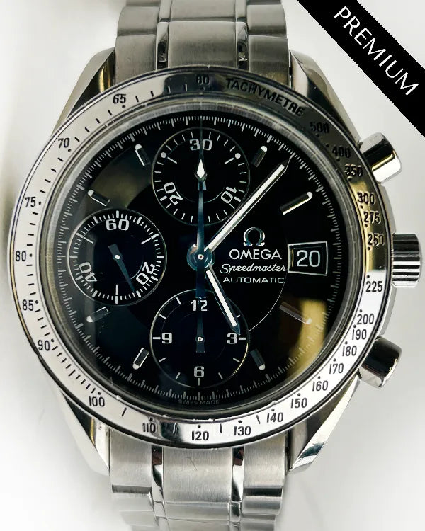 Omega Speedmaster Date 39MM Black Dial Steel Bracelet (3513.50.00)