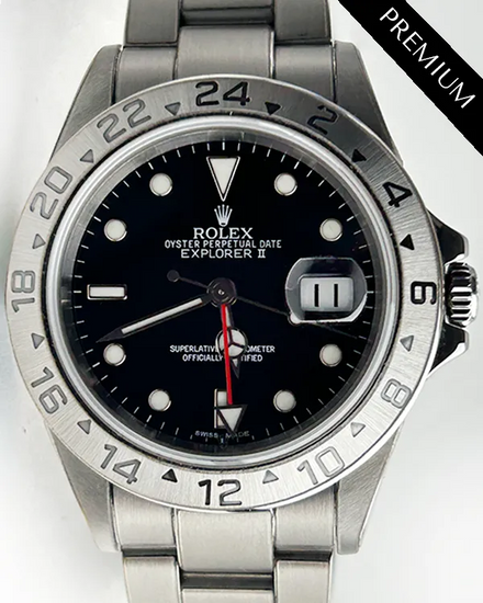 Rolex Explorer II 40MM Black Dial Oyster Bracelet (16570)