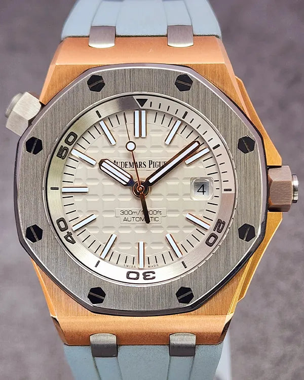 2015 Audemars Piguet Royal Oak Offshore "Japan Diver" L.E. 42MM Silver Dial Rubber Strap (15711OI.OO.A006CA.01)