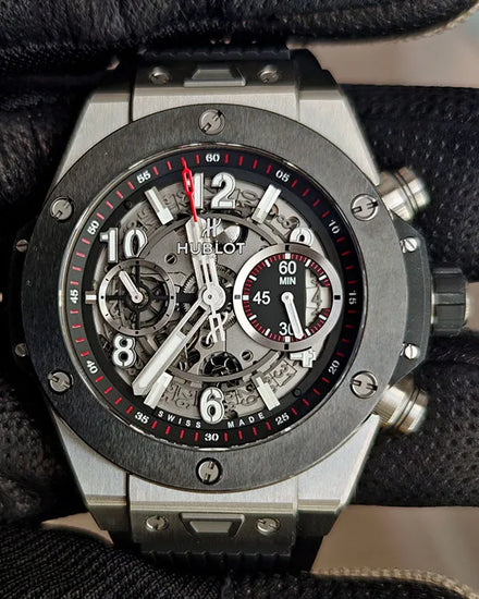 No Reserve - 2016 Hublot Big Bang Unico 45MM Skeleton Dial Rubber Strap (411.NM.1170.RX)